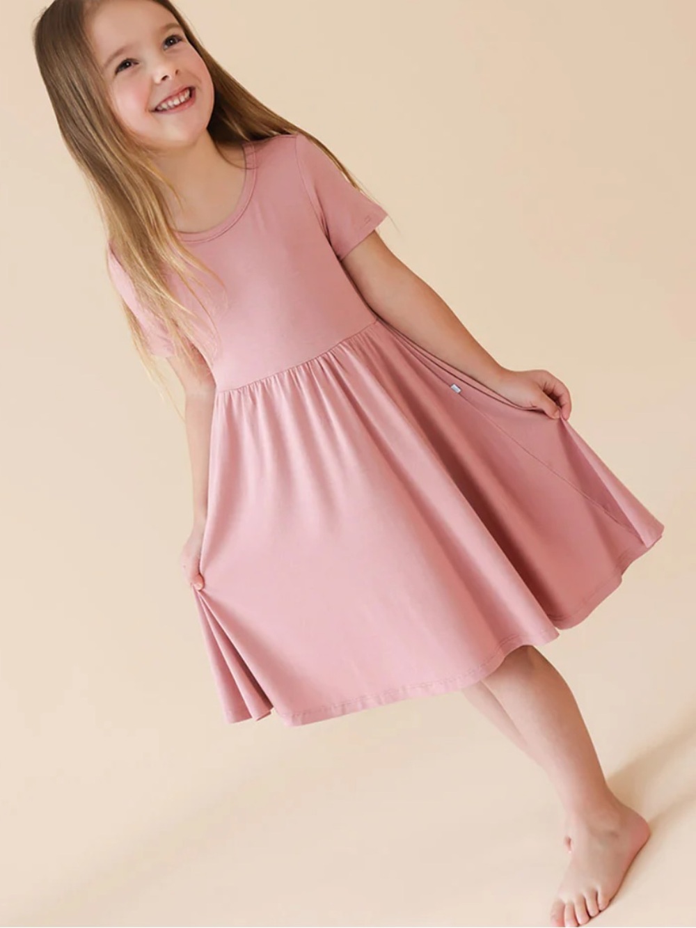 Posh Peanut Dusty Rose Twirl Dress